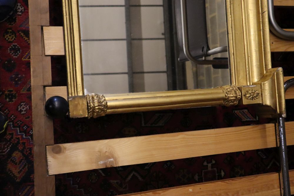 A Victorian giltwood and gesso overmantel mirror, width 94cm height 61cm